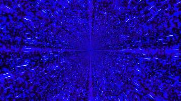 illustrazione 3d astratta del tunnel sferico blu incandescente foto