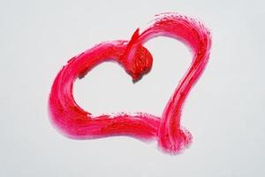 rossetto sbavatura macchia cuore forma foto