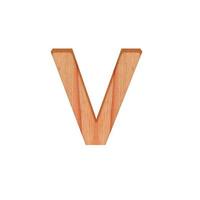 alfabeto piccolo di legno Vintage ▾. minuscolo lettera modello bellissimo 3d isolato su bianca sfondo design consonante v foto