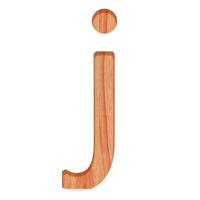 alfabeto piccolo di legno Vintage ▾. minuscolo lettera modello bellissimo 3d isolato su bianca sfondo design consonante j foto