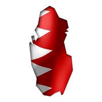 Qatar - nazione bandiera e confine su bianca sfondo foto