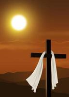 bene Venerdì cristiano Gesù silhouette sfondo tramonto foto