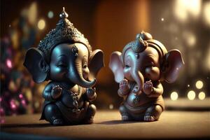 carino Ganesha generativo ai foto