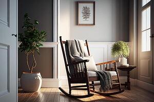 classico stile poltrona divano divano generativo ai foto