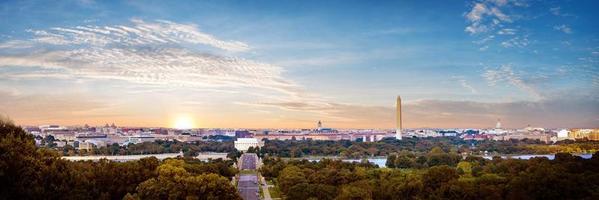 vista panoramica della skyline di washington dc, washington dc, usa foto