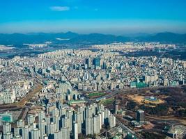 paesaggio urbano della città di seoul, corea del sud foto