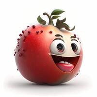 frutta contento personaggio carino ai generato foto