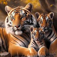 tigre animale illustrazione ai generato foto