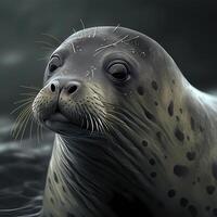 foca illustrazione ai generato foto