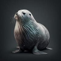 foca illustrazione ai generato foto