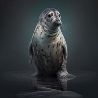 foca illustrazione ai generato foto