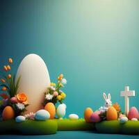 Pasqua sfondo illustrazione ai generato foto