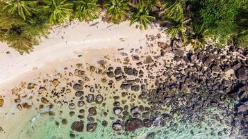 vista aerea con mare e spiaggia foto