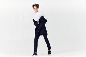 attività commerciale uomo nel completo da uomo nero blazer moda moderno stile pieno lunghezza foto