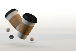 takeway caffè tazza un' moderno bevanda concetto foto