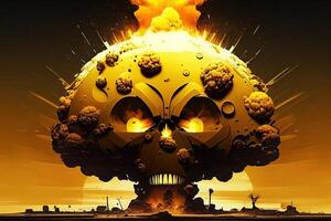 nucleare bomba esplosione. nucleare arma illustrazione generativo ai foto