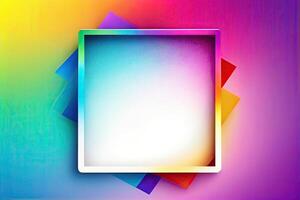 colorato pendenza telaio sfondo copia spazio. arcobaleno maglia pendenza disposizione modello, generativo ai design foto