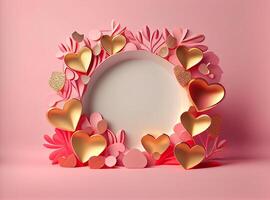 rosa san valentino giorno saluto carta amore sfondo. illustrazione generativo ai foto