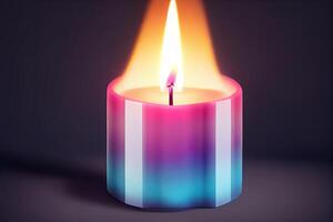 illustrazione di un' colorato ardente candela foto