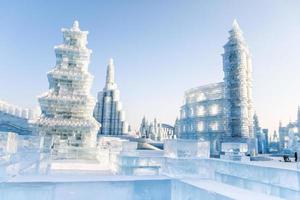 Harbin internazionale ghiaccio e neve scultura Festival è un annuale inverno Festival nel Harbin, Cina. esso è il mondo maggiore ghiaccio e neve Festival. foto