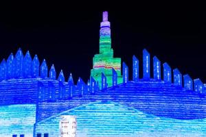 Harbin internazionale ghiaccio e neve scultura Festival è un annuale inverno Festival nel Harbin, Cina. esso è il mondo maggiore ghiaccio e neve Festival. foto