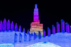 Harbin internazionale ghiaccio e neve scultura Festival è un annuale inverno Festival nel Harbin, Cina. esso è il mondo maggiore ghiaccio e neve Festival. foto