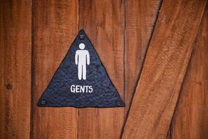 pubblico toilette cartello per maschio foto