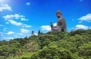 gigante buddha, po lin monastero nel hong kong, lantau isola foto