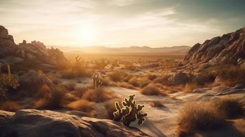 tramonto nel Giosuè albero nazionale parco, California, unito stati foto