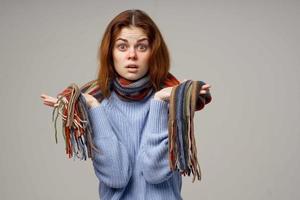 dai capelli rossi donna Salute i problemi temperatura leggero sfondo foto