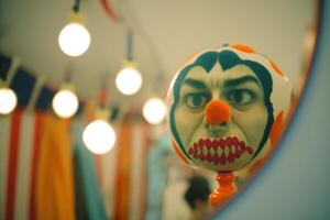 clown maschera mentale personalità disturbo generativo ai foto