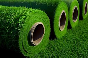 artificiale torba erba rotolo gli sport terra copertina illustrazione generativo ai foto