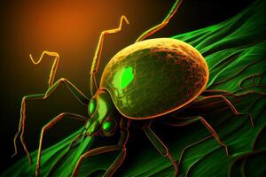 Lyme malattia zecca sopportato virus infezione illustrazione generativo ai foto