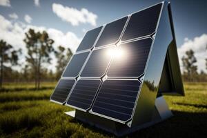 un' solare pannelli, verde energia generativo ai foto
