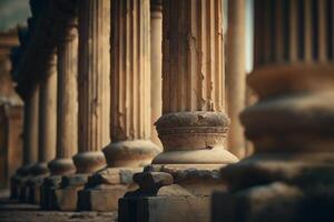 antico architettura pietra colonne generativo ai foto