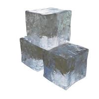 realistico ghiaccio cubi. 3d rendere. foto