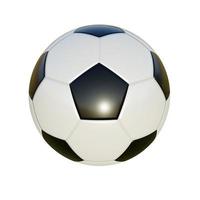 gonfiato calcio sfera. 3d rendere. foto