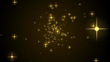 giallo stella brillante particella pioggia movimento leggero luminanza illustrazione notte sfondo, artistico spazio bokeh velocità matrice Magia effetto sfondo. foto
