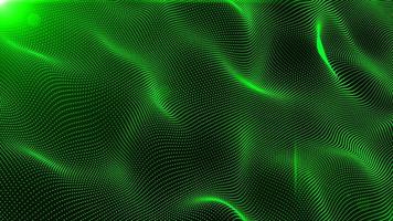 verde spazio particella modulo, futuristico neon grafico sfondo, energia 3d astratto arte elemento illustrazione, tecnologia artificiale intelligenza, forma tema sfondo foto