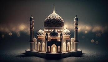 Ramadan kareem moschea di islamico concetto foto