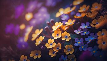 foto colorato primavera fiori sfondo, sfocato bokeh effetto