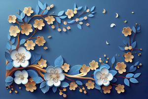 floreale sfondo decorato fioritura ciliegia fiori ramo foto
