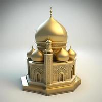 3d lusso moschea adatto per islamico evento foto