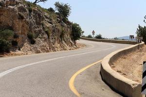 strada nel il montagne nel settentrionale Israele. foto