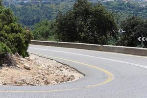 strada nel il montagne nel settentrionale Israele. foto