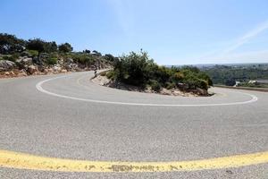 strada nel il montagne nel settentrionale Israele. foto