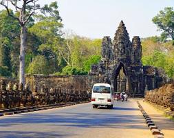 Ingresso per Angkor thom nel Cambogia foto