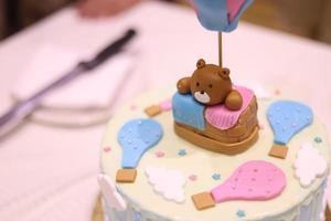 torta preparazione per bambino doccia foto