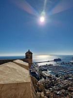 punto di vista castello di santo Barbara alicante città Visualizza isoania punto di riferimento foto