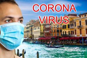 malato giovane uomo sensazione malato, indossare protettivo maschera contro Italia, coronavirus foto